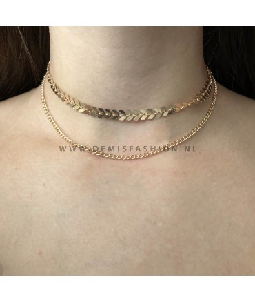 Choker set Miranda goudkleurig