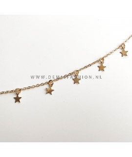 Sterren ketting Elles goudkleurig