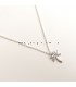 Zilverkleurige palmboom ketting