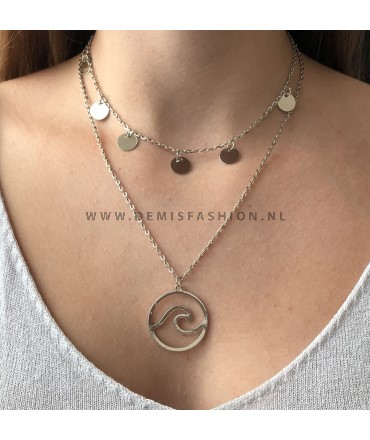 Zilverkleurige ketting Elyssa