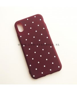 iPhone X hoesje witte stippen