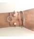 Zilverkleurige armbanden set Maya