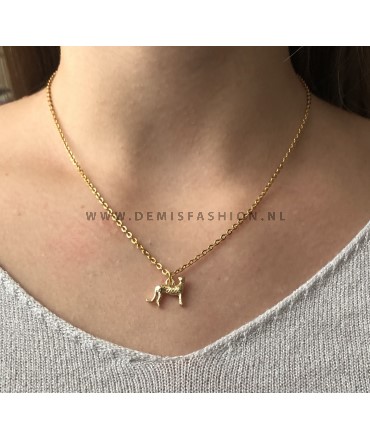 Goudkleurige luipaard ketting Elias