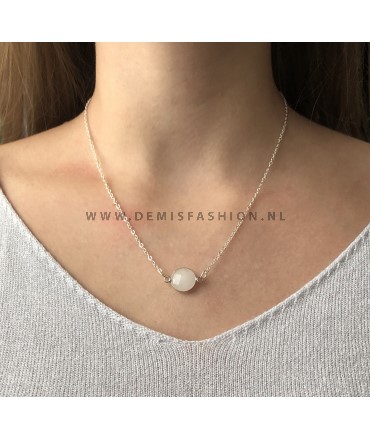 Zilverkleurige ketting Marije