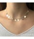 Zilverkleurige munt ketting Alexandra