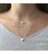Zilverkleurige hartjes parel ketting