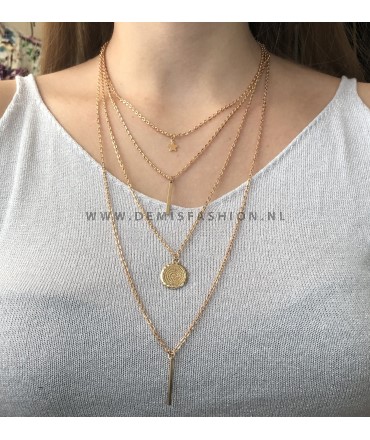 Goudkleurige ketting Gaya