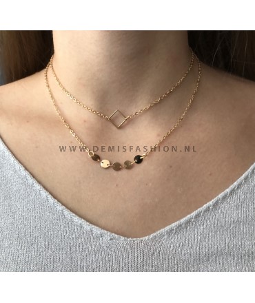 Goudkleurige ketting Marijn