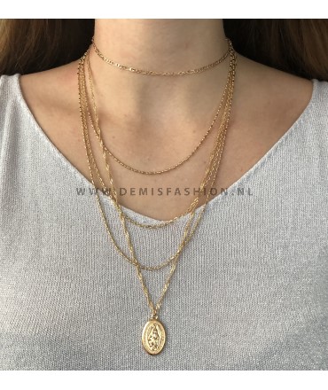 Goudkleurige ketting Mariola