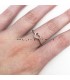 Zilverkleurige hartjes ring
