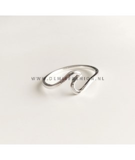Zilveren golf ring