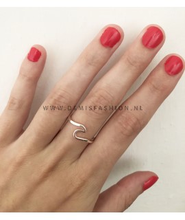 Zilveren golf ring