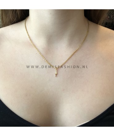 Goudkleurige bliksem ketting Maudy