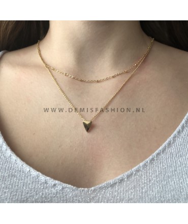 Goudkleurige ketting Armanda