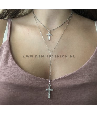 Zilverkleurige ketting Irene