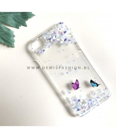 Transparant vlinder hoesje voor iPhone 7