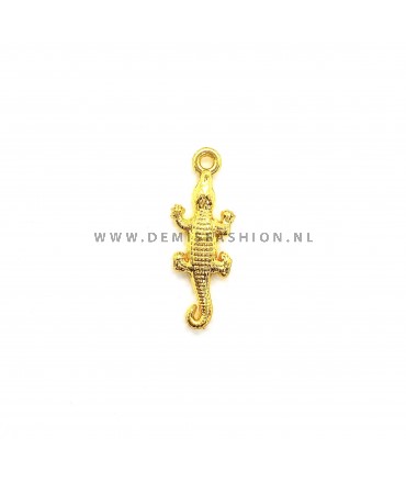 Goudkleurige krokodil bedel