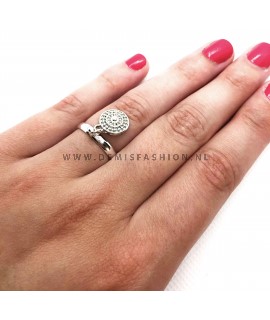 Zilverkleurige ring Arnoud