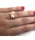 Goudkleurige strikjes ring
