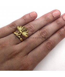 Goudkleurige bij ring