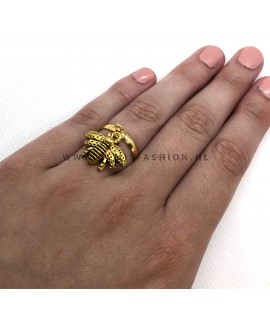 Goudkleurige bij ring