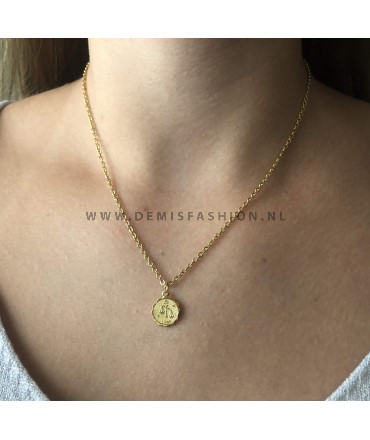 Weegschaal sterrenbeeld ketting goud