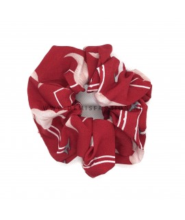 Flamingo scrunchie rood