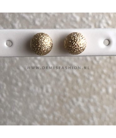 Goudkleurige bol oorbellen Richie
