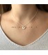 Zilveren initialen ketting P