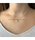 Zilveren initialen ketting T