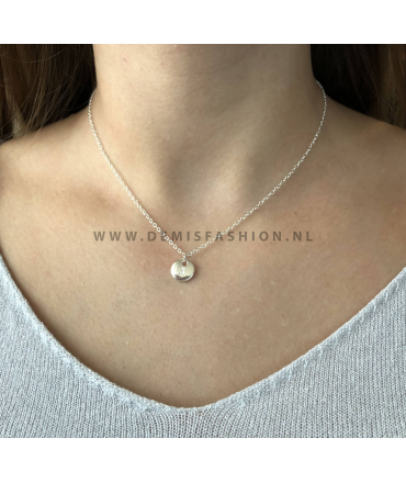 Zilveren initialen ketting X