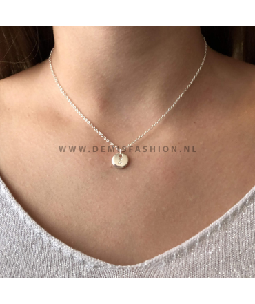Zilveren initialen ketting Z