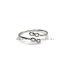Zilverkleurige infinity ring