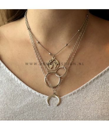 Zilverkleurige ketting Lisse