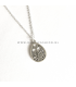 Zilverkleurige druppel ketting David