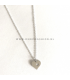 Zilverkleurige hartjes ketting David