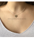 Zilverkleurige hartjes ketting David