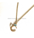 Goudkleurige maan ketting David