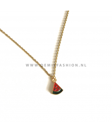Goudkleurige watermeloen ketting David