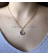 Goudkleurige blauwe maan ketting Dani