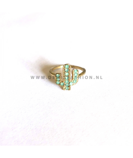 Goudkleurige cactus ring Dani