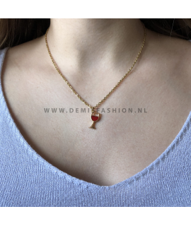 Goudkleurige wijn ketting Dani