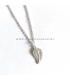 Zilverkleurige blad ketting Dani