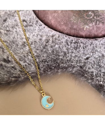 Goudkleurige maan ketting Olivia