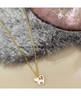 Roze kat ketting Emily