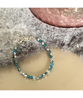 Blauw zilver armbandje Danielle