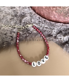 Love armband rood Danielle
