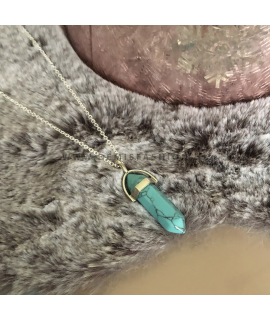 Blauwe steen ketting Sanne