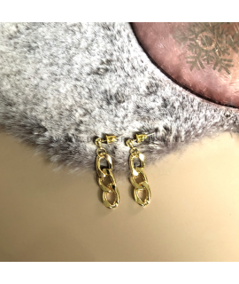 Goudkleurige chain oorbellen Emily