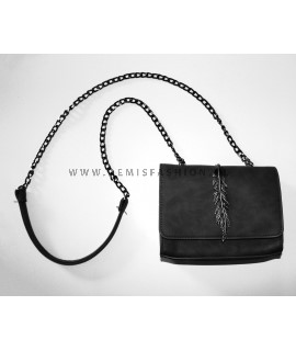 Black feather bag